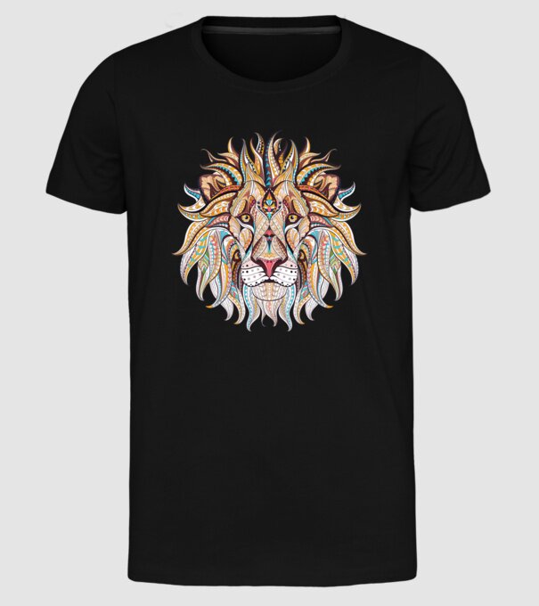 lion octopus minta fekete pólón