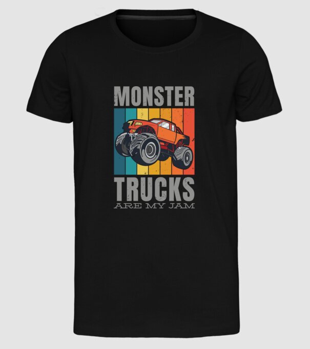 Monster Truck minta fekete pólón