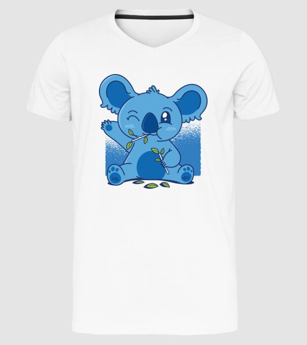 Cuki Koala minta fehér pólón