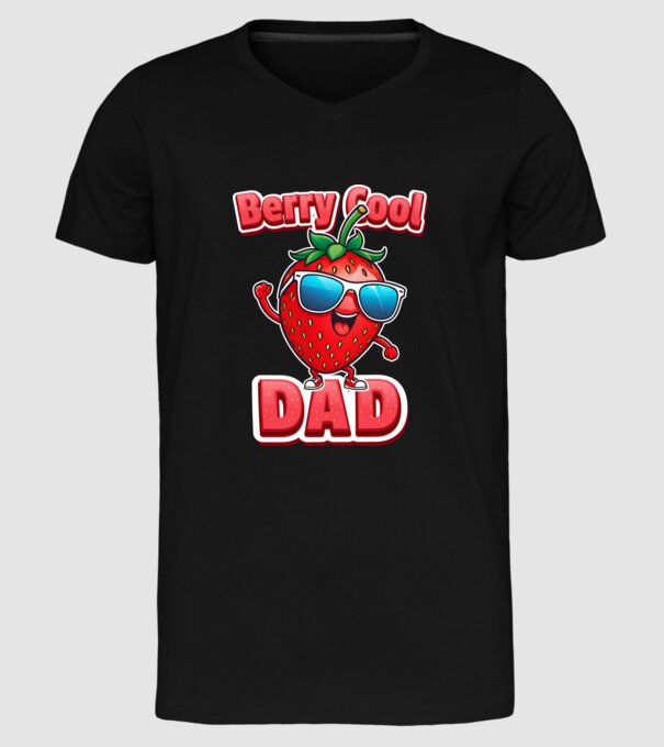 Berry Cool Dad Eper Napszemüvegben minta fekete pólón