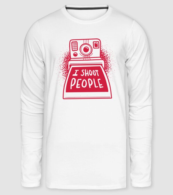 I shoot people - Fotós minta fehér pólón