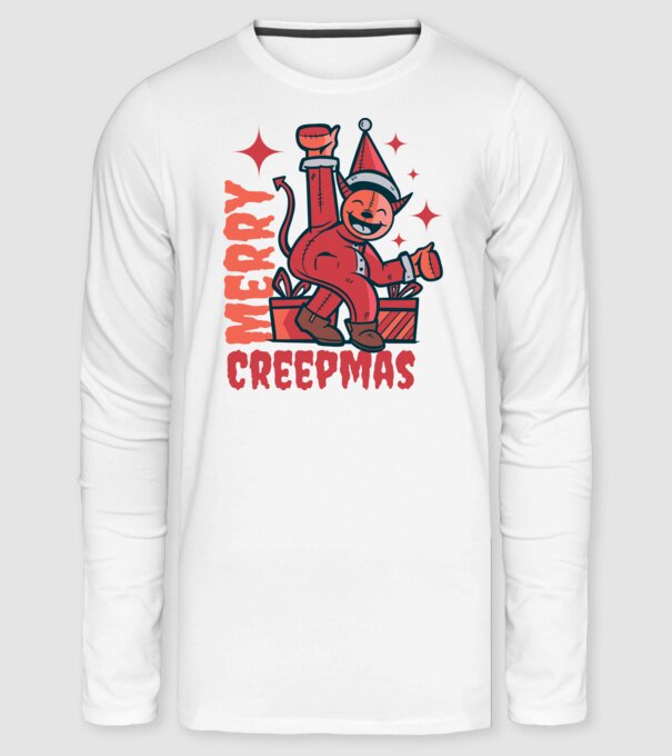 Merry Creepmas minta fehér pólón