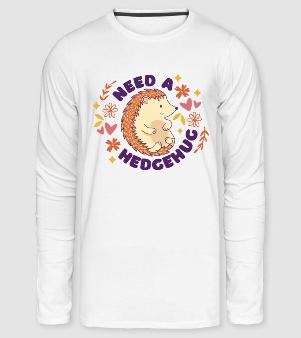 Need a hedcehug minta fehér pólón