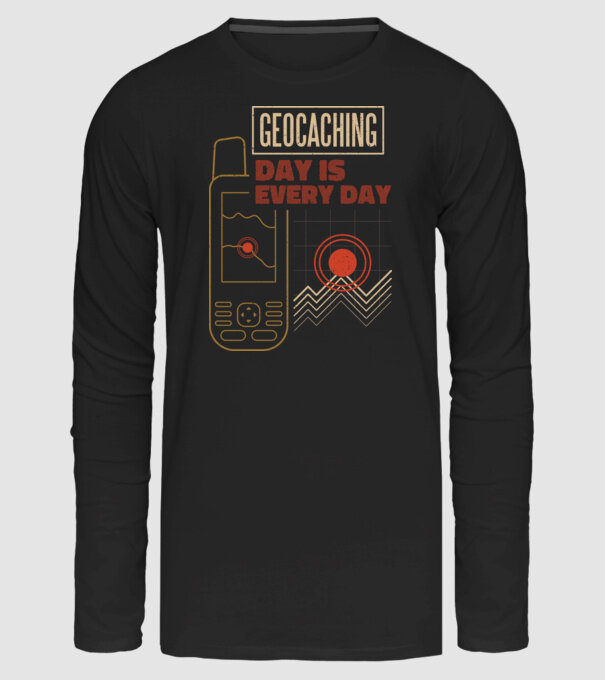 Geocaching minta fekete pólón