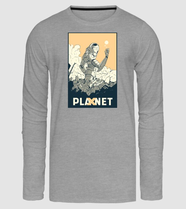 Planet X minta szürke pólón