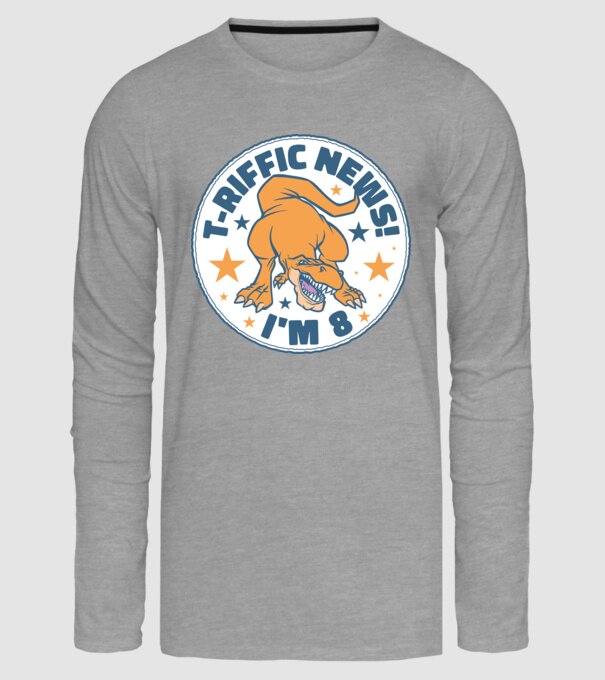 T-rex Terrific news i'm 8 minta szürke pólón