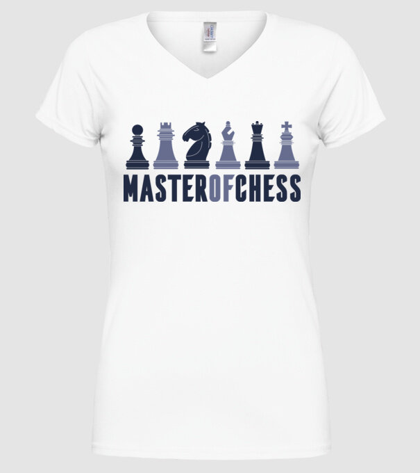 Master of Chess minta fehér pólón