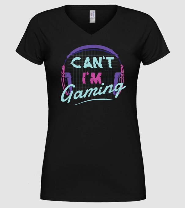 Can't I'm Gaming - Gamer minta fekete pólón