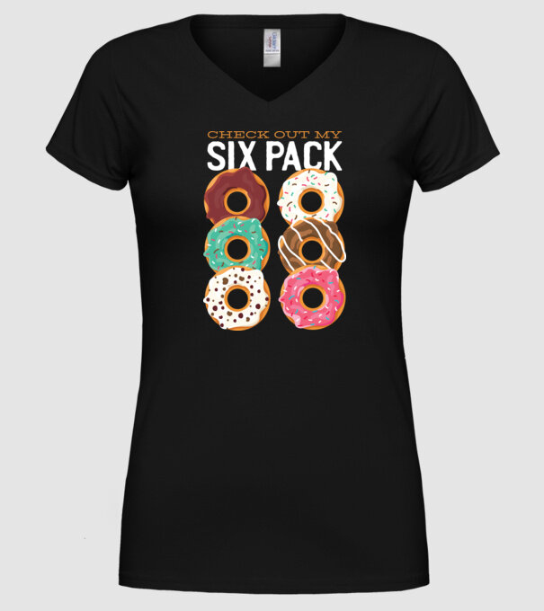 Check out my Six Pack minta fekete pólón
