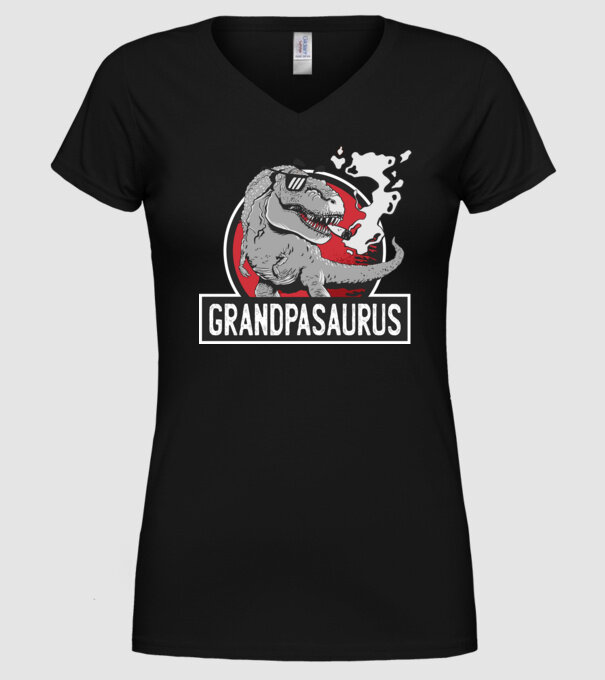 Grandpasaurus T-rex minta fekete pólón
