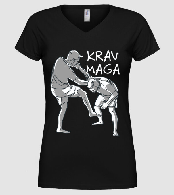 KRAV MAGA minta fekete pólón