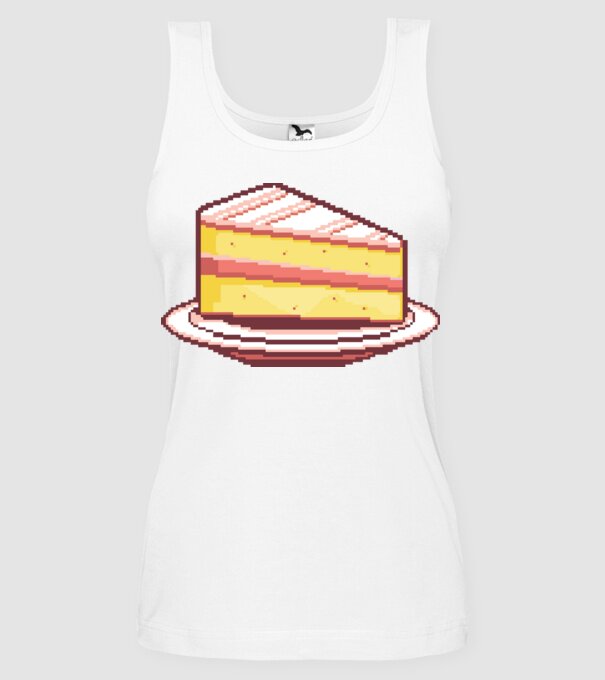 Pixel torta minta fehér pólón