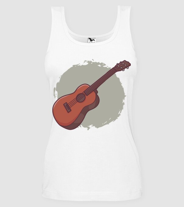 Ukulele minta fehér pólón