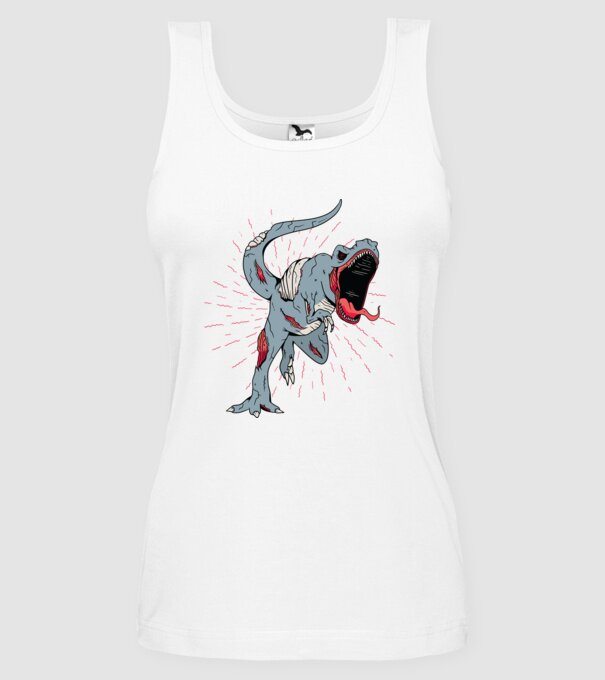 Zombi T-rex minta fehér pólón