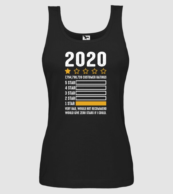 2020 értékelés - very bad review minta fekete pólón