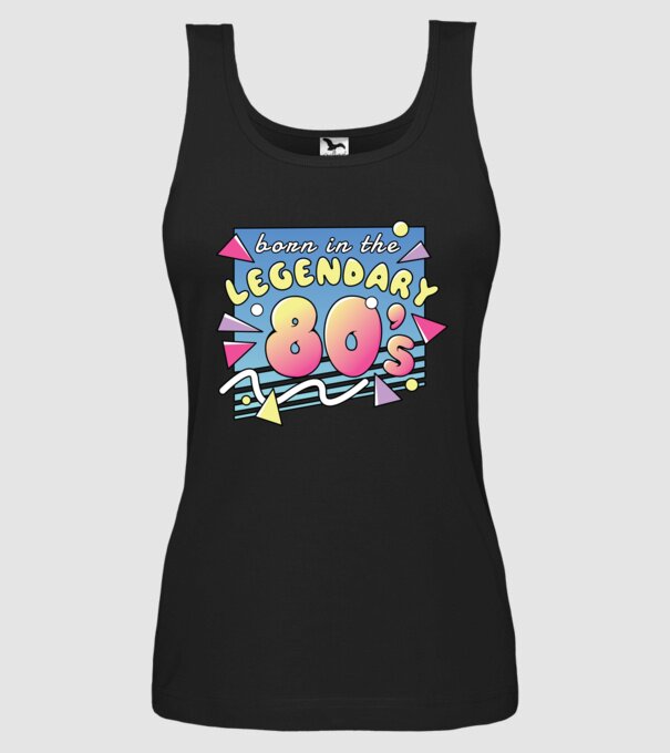 A Legendás 80-as években születtem minta fekete pólón