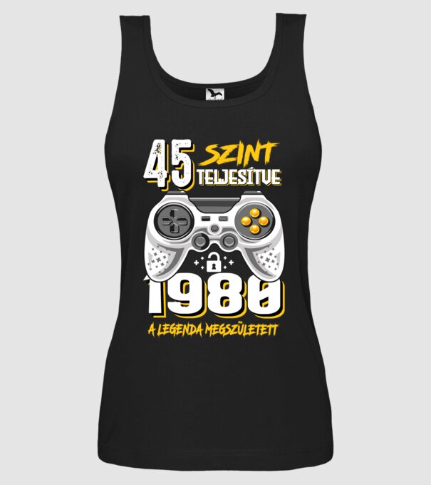 GAMER szint teljesítve 45. 1980 minta fekete pólón