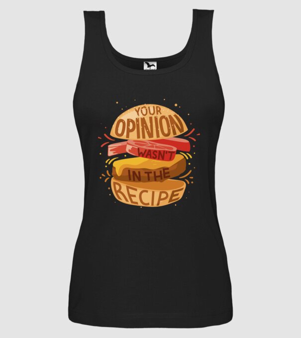 Your Opinion Burger minta fekete pólón