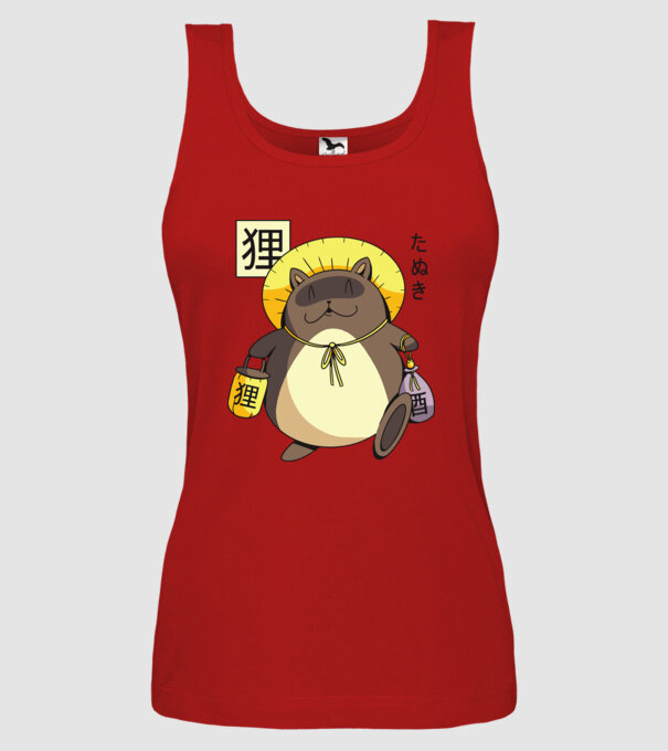 Tanuki Yokai minta piros pólón
