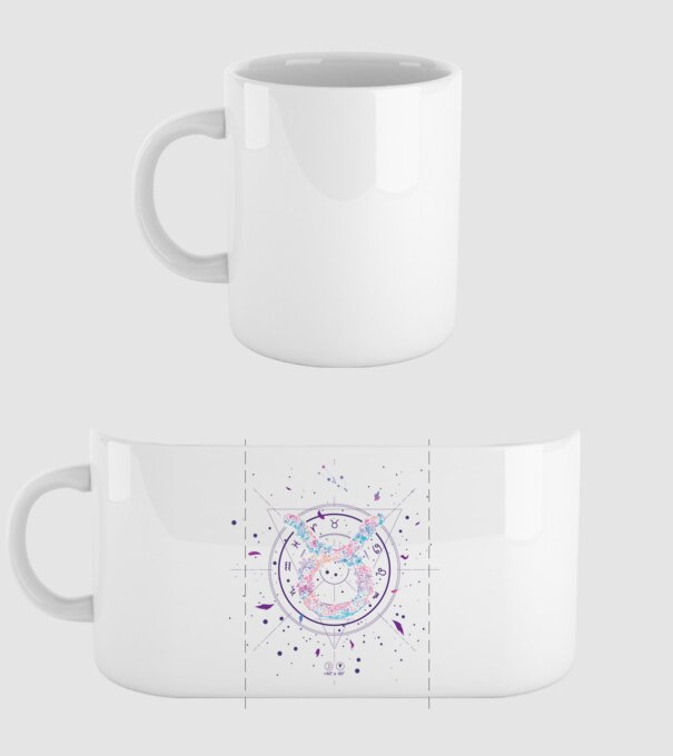 Bika Csillagjegy Horoszkóp - Taurus Zodiac minta fehér pólón