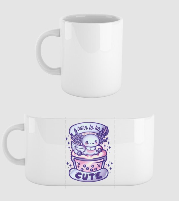 Cukinak születtem Axolotl minta fehér pólón