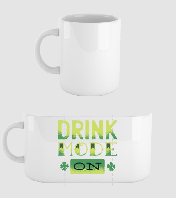 Drink mode on - Ivás mód beindítva minta fehér pólón