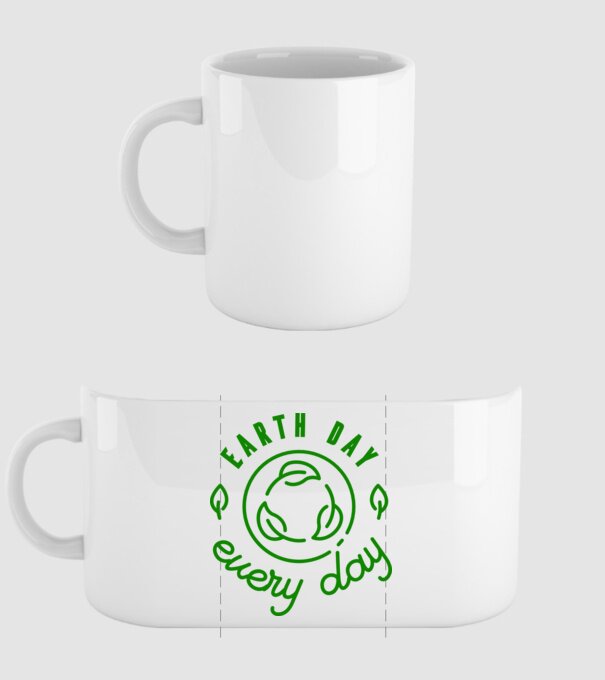 Earth Day Every Day - Föld napja minta fehér pólón