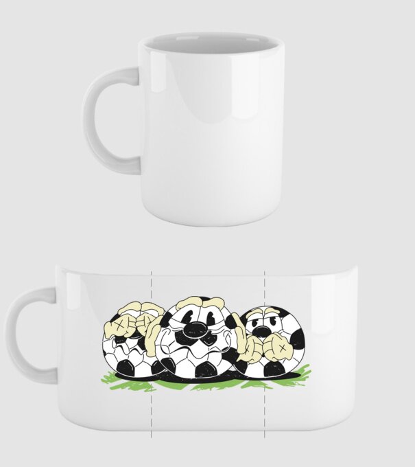 FootballWiseMonkeyStyle minta fehér pólón