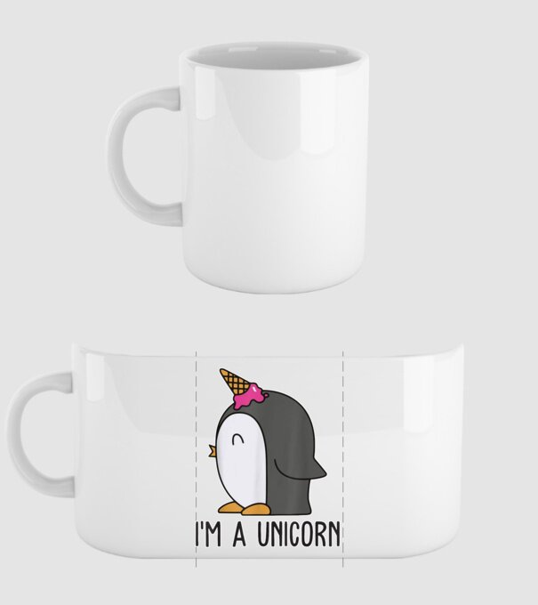 I'm a unicorn - pingvin minta fehér pólón