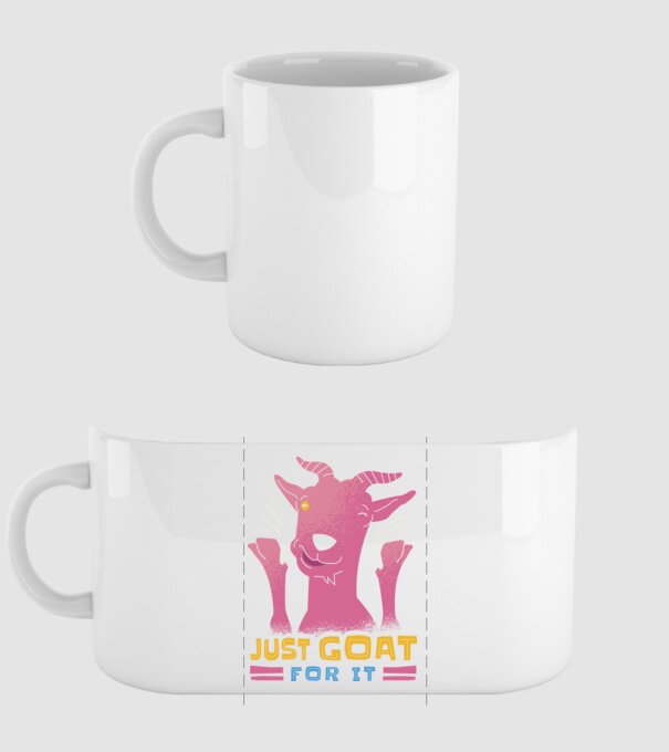 Just Goat For It minta fehér pólón