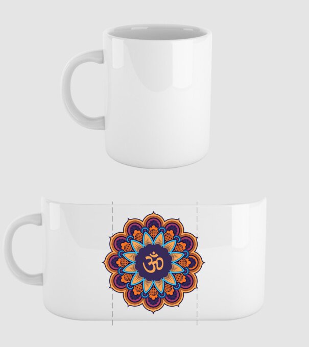 Mandala minta fehér pólón