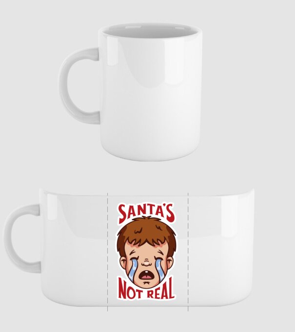 Santa is not real minta fehér pólón