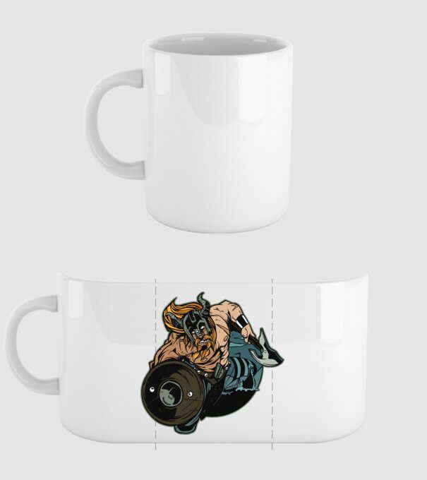 Viking támadás minta fehér pólón