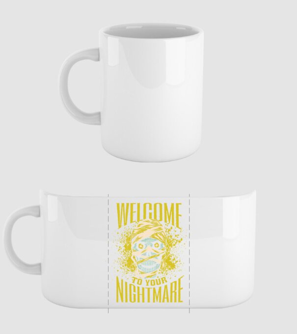 Welcome to your Nightmare Halloween minta fehér pólón