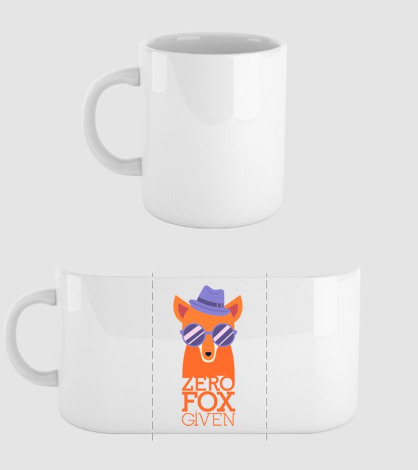 Zero Fox Given minta fehér pólón