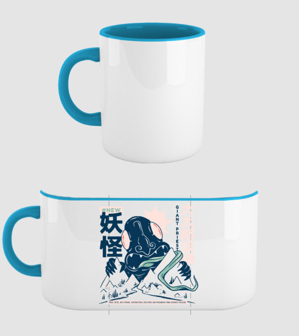Daidarabotchi Yokai minta világoskék pólón