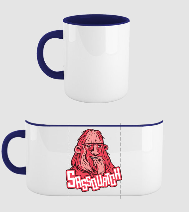 Big foot sassy minta sötétkék pólón