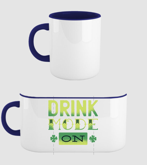 Drink mode on - Ivás mód beindítva minta sötétkék pólón