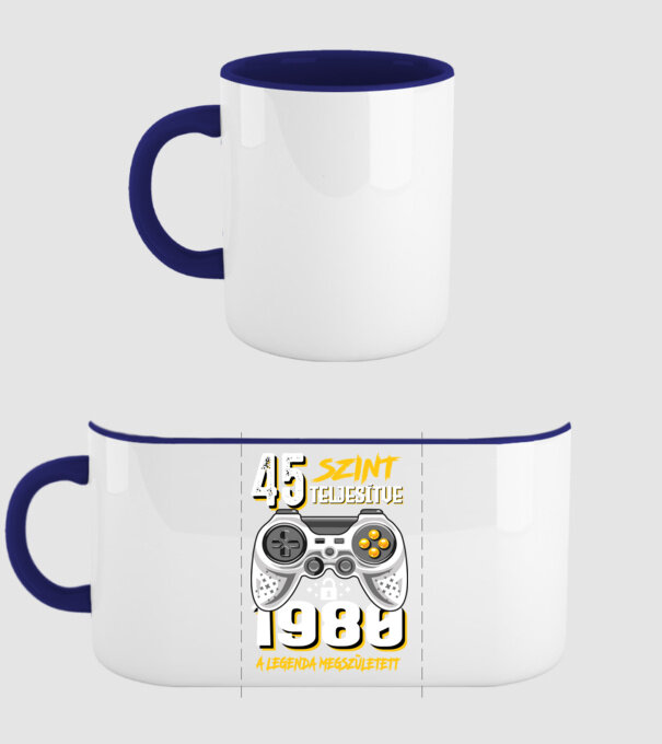 GAMER szint teljesítve 45. 1980 minta sötétkék pólón