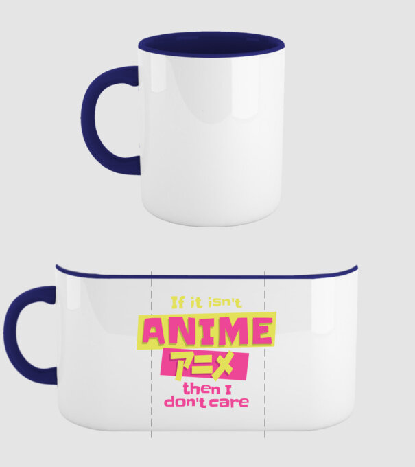Ha nem lesz Anime, akkor nem is érdekel minta sötétkék pólón