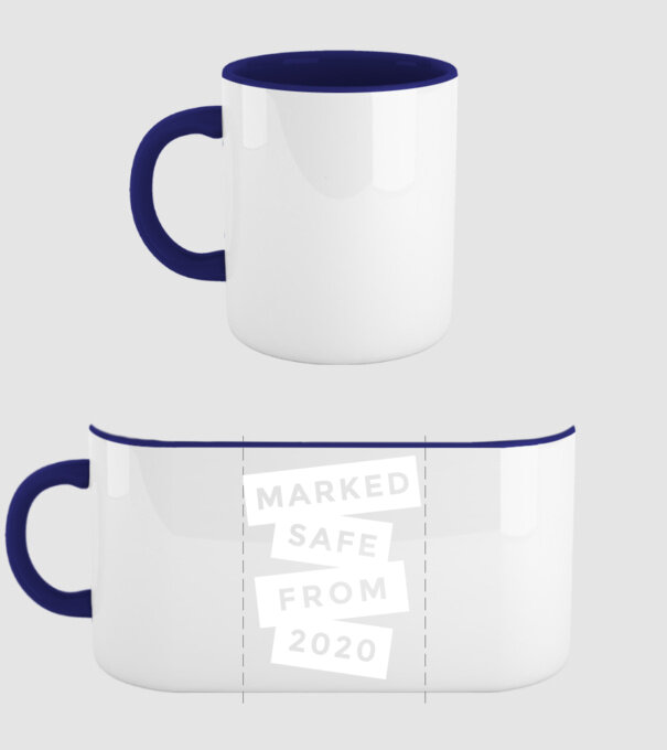 Marked safe from 2020 minta sötétkék pólón