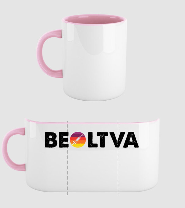 Beoltva Retro minta világos rózsaszín pólón
