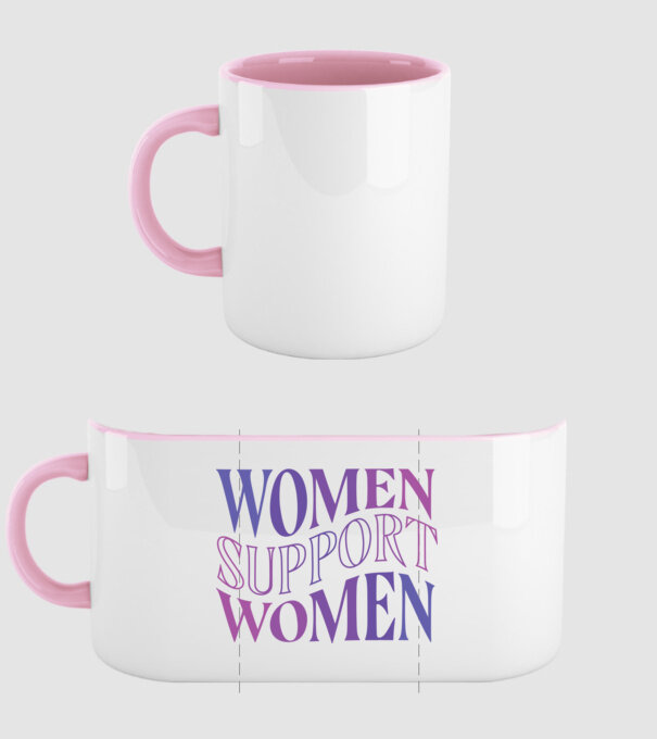 Women Support Women Nőnap minta világos rózsaszín pólón