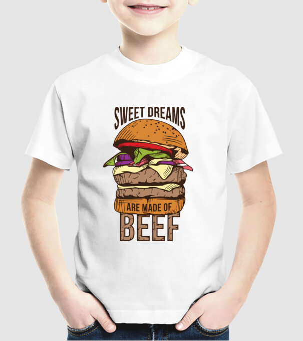 Sweet Dreams Beef minta fehér pólón