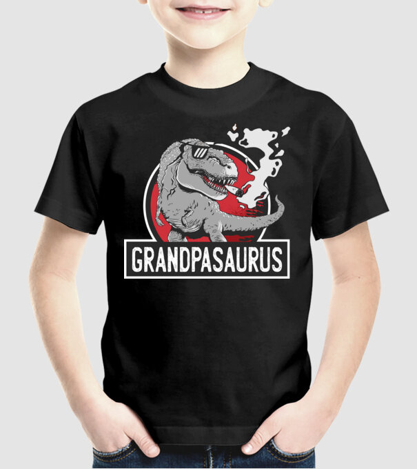 Grandpasaurus T-rex minta fekete pólón