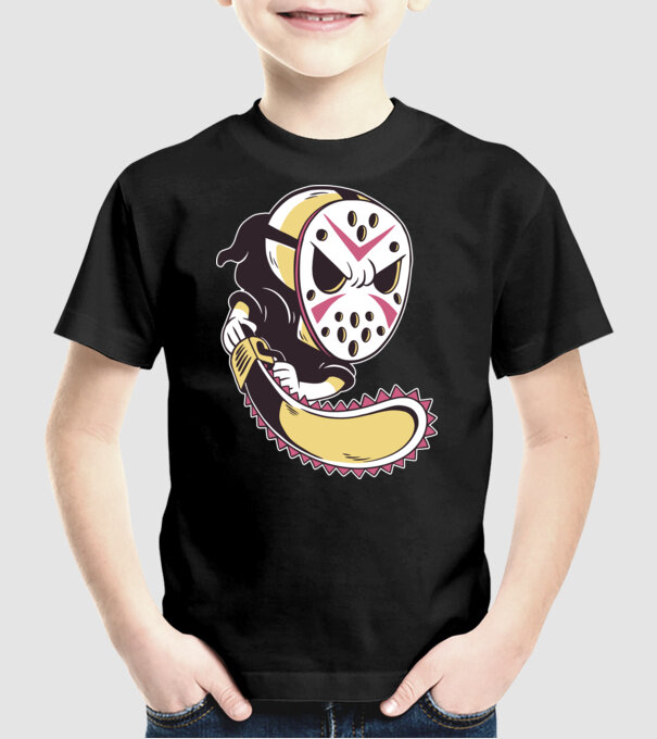 Grim Reaper Jason maszk minta fekete pólón