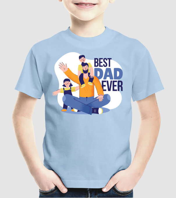 Best Dad ever - Legjobb Apa minta világoskék pólón