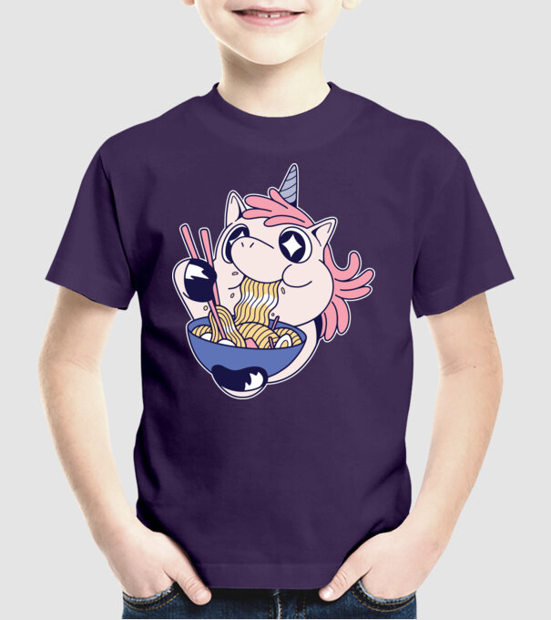 Unikornis Ramen minta lila pólón