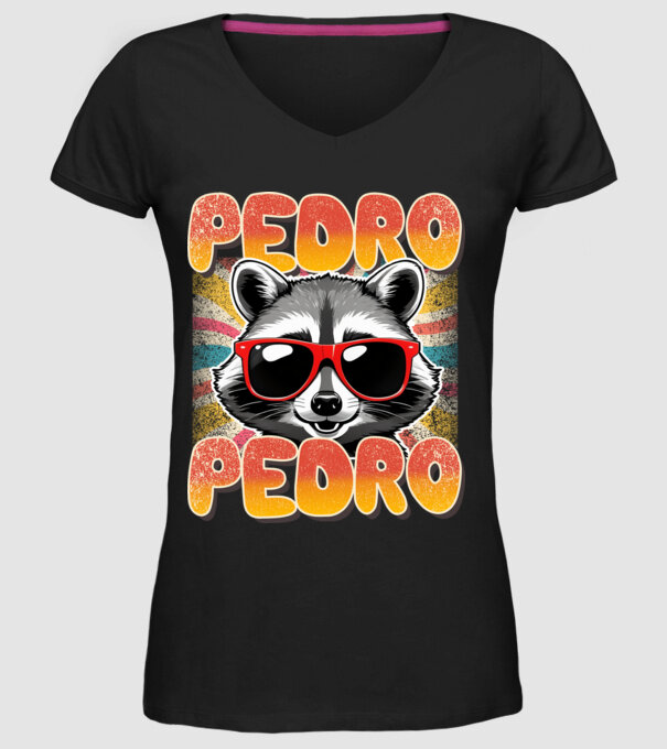 Pedro Pedro Groovy Retro minta fekete pólón