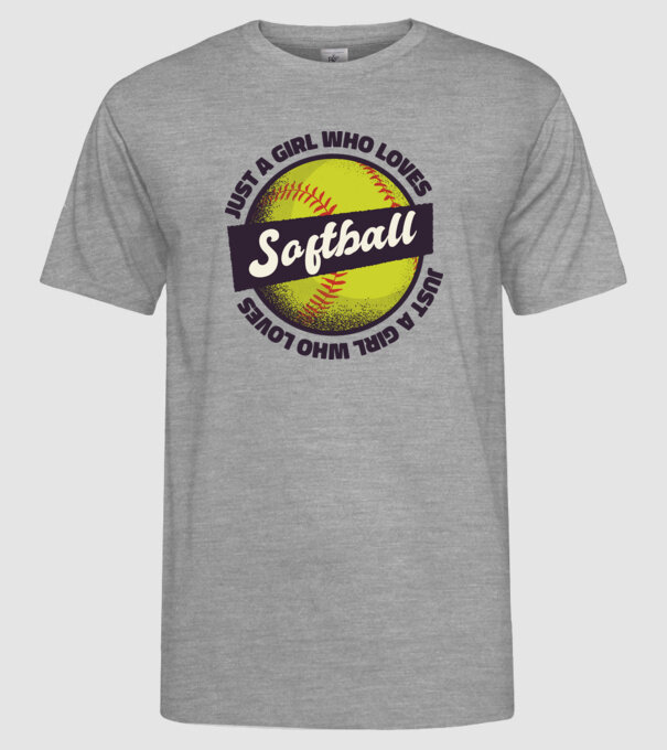 Softball minta szürke pólón